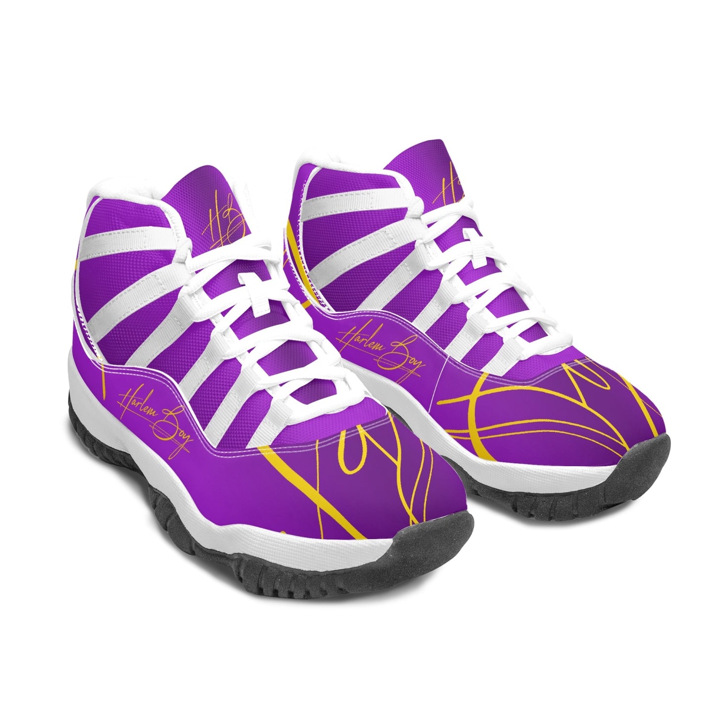 Harlem Boy "Tribe" Basketball - Purple & Gold w/Black or White Trim (Men's)