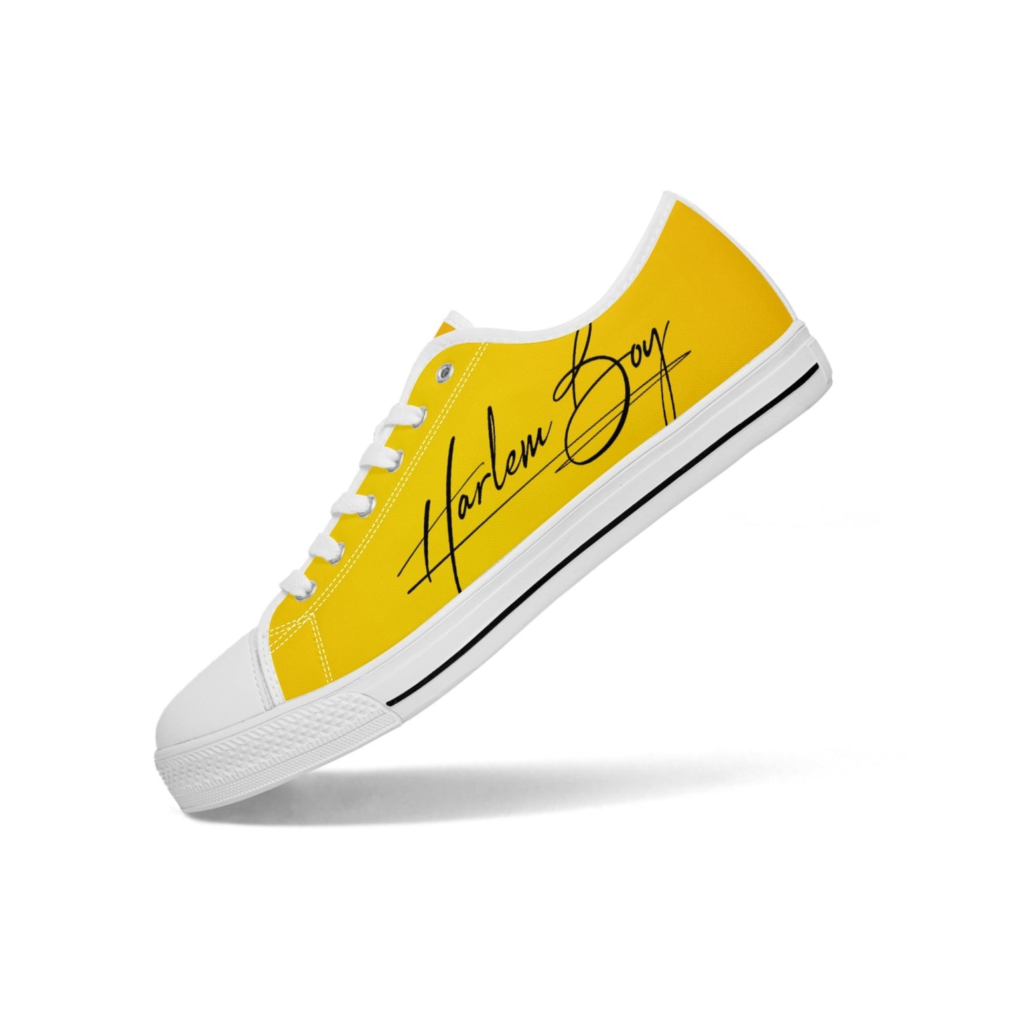 Harlem Boy "Lenox Ave" Unisex Classic Low Tops - Gold (Black or White Sole)
