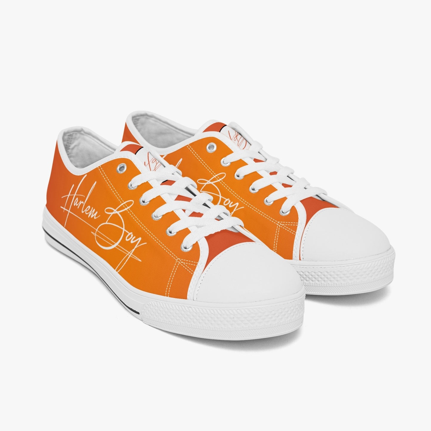 HB Harlem Boy "Lenox Ave" Classic Low Tops - Mandarin - Men (Black or White Sole)