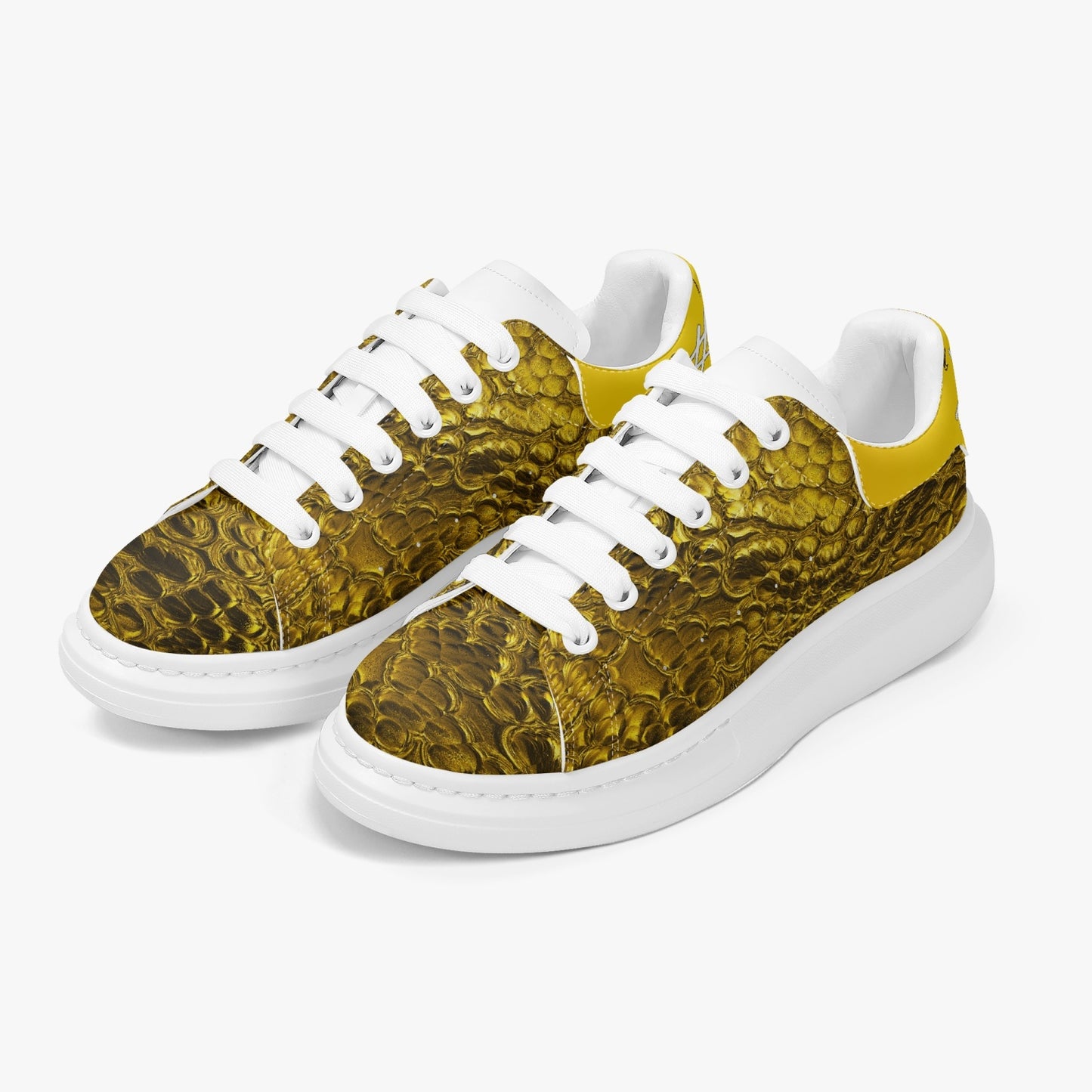 Harlem Boy Sankofa - Crocodile Print - Gold - Mens