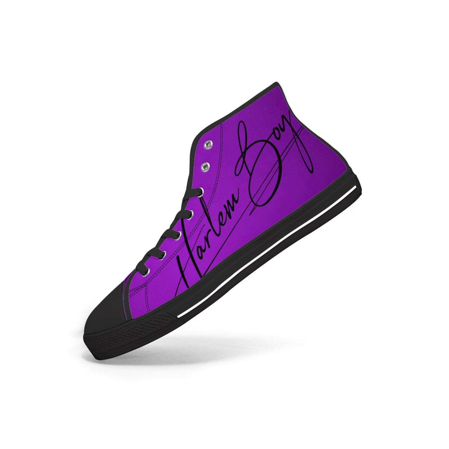 Harlem Boy "Lenox Ave" Unisex Classic High Tops - Amethyst (Black or White Sole)