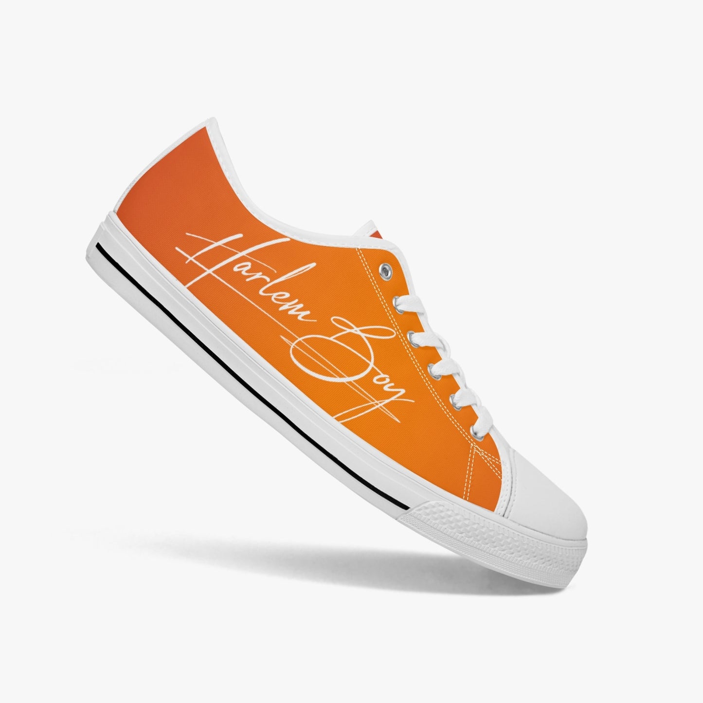 HB Harlem Boy "Lenox Ave" Classic Low Tops - Mandarin - Men (Black or White Sole)