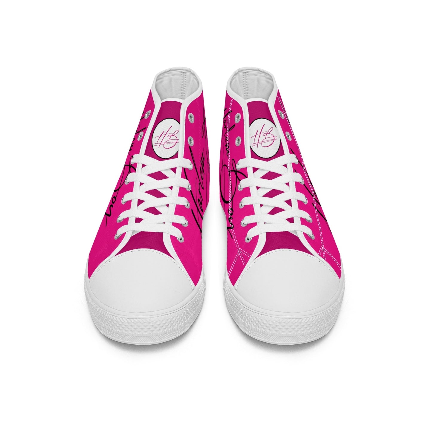 Harlem Boy "Lenox Ave" Unisex Classic High Tops - Fuchsia (Black or White Sole)