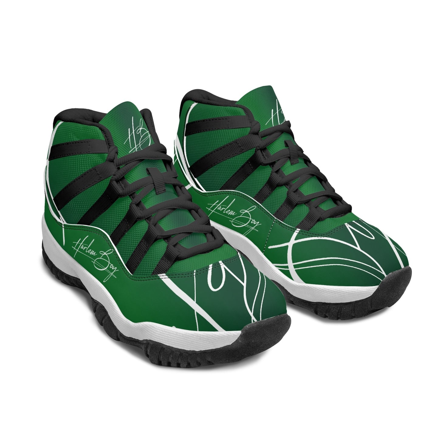 Harlem Boy "Tribe" Basketball - Emerald w/Black or White Trim (Men's)