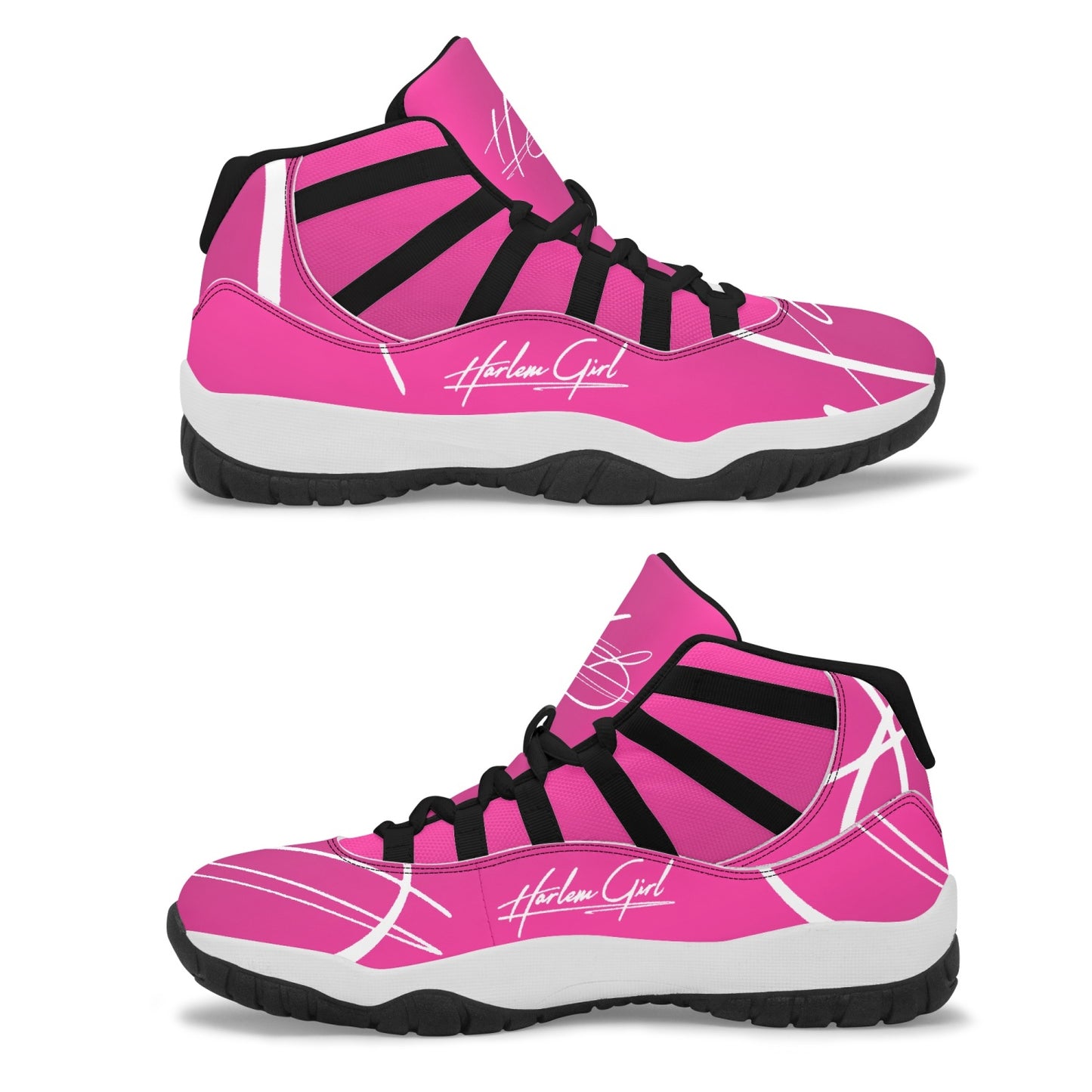 Harlem Girl "Tribe" Basketball - Fuchsia w/Black or White Trim (Women's)