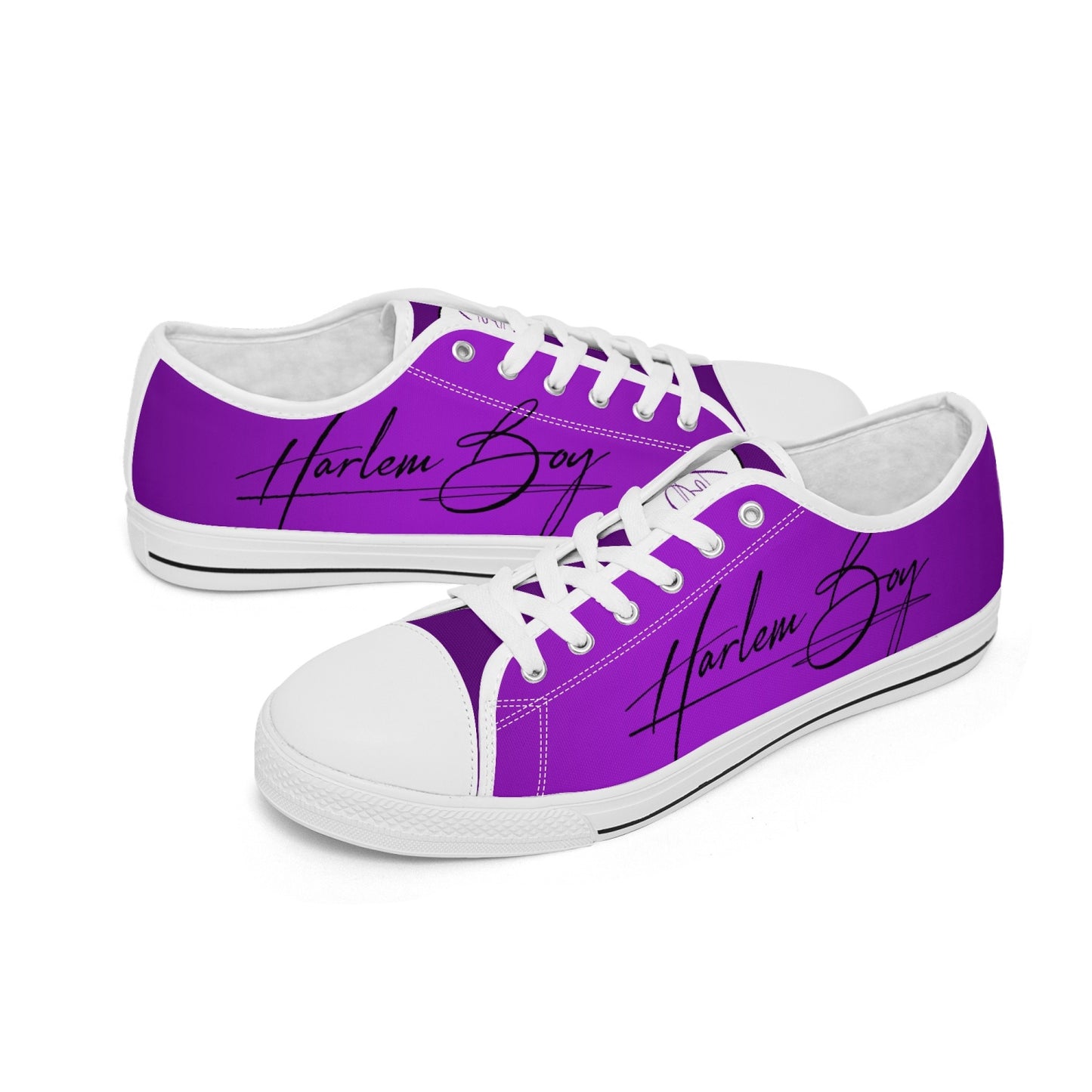Harlem Boy "Lenox Ave" Unisex Classic Low Tops - Amethyst (Black or White Sole)