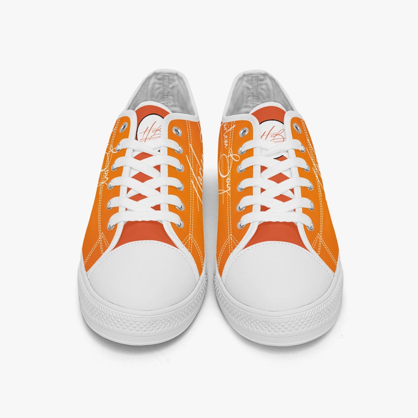 HB Harlem Boy "Lenox Ave" Classic Low Tops - Mandarin - Men (Black or White Sole)