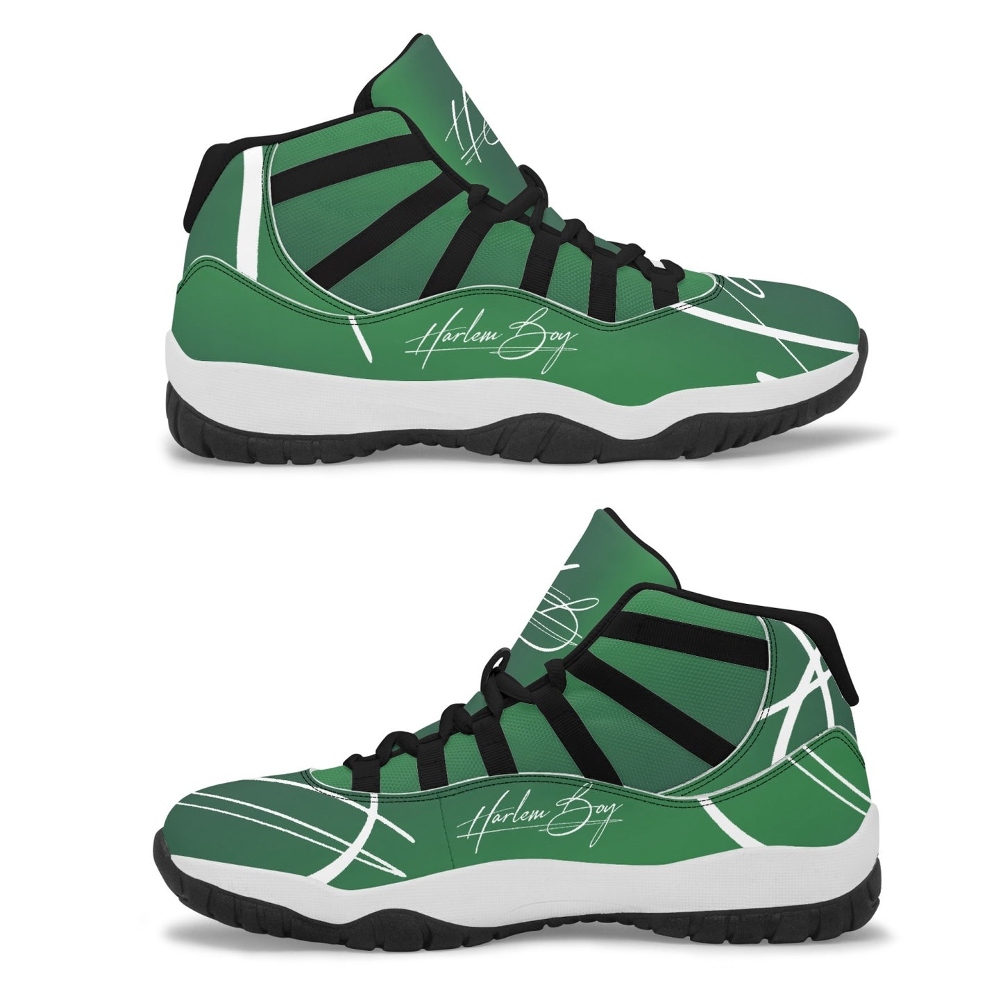 Harlem Boy "Tribe" Basketball - Emerald w/Black or White Trim (Men's)