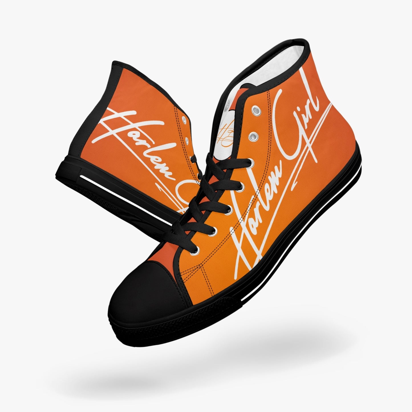 HB Harlem Girl "Lenox Ave" Classic High Top - Mandarin - Women (Black or White Soles)