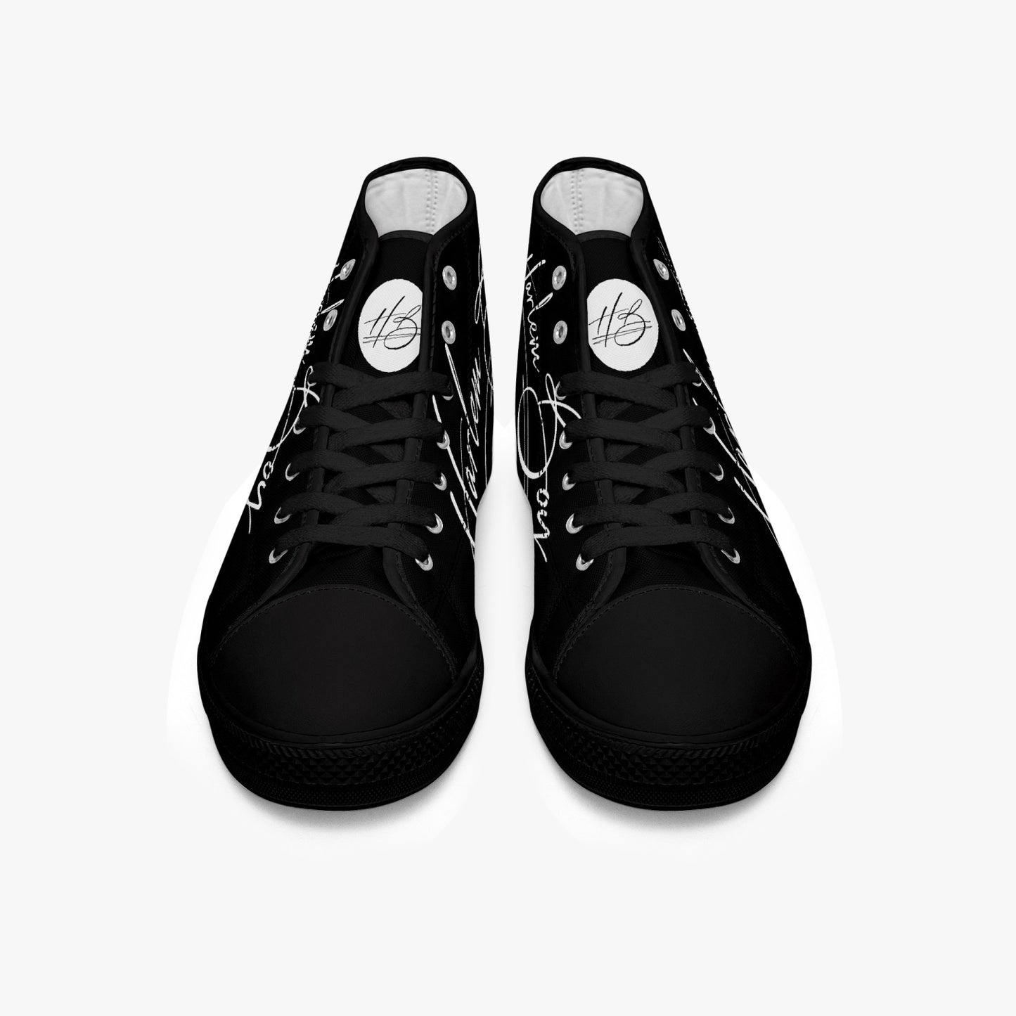 HB Harlem Boy "Lenox Ave" Classic High Top - Onyx - Men (Black or White Soles)