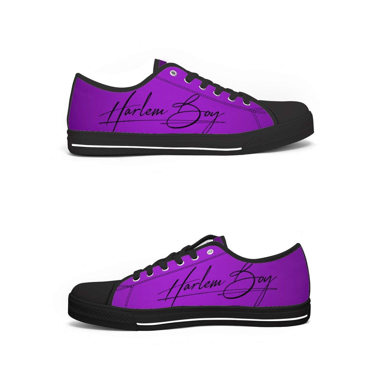 Harlem Boy "Lenox Ave" Unisex Classic Low Tops - Amethyst (Black or White Sole)