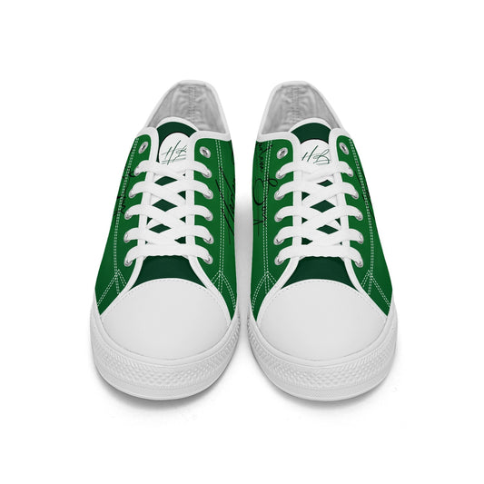 Harlem Boy "Lenox Ave" Unisex Classic Low Tops - Emerald (Black or White Sole)