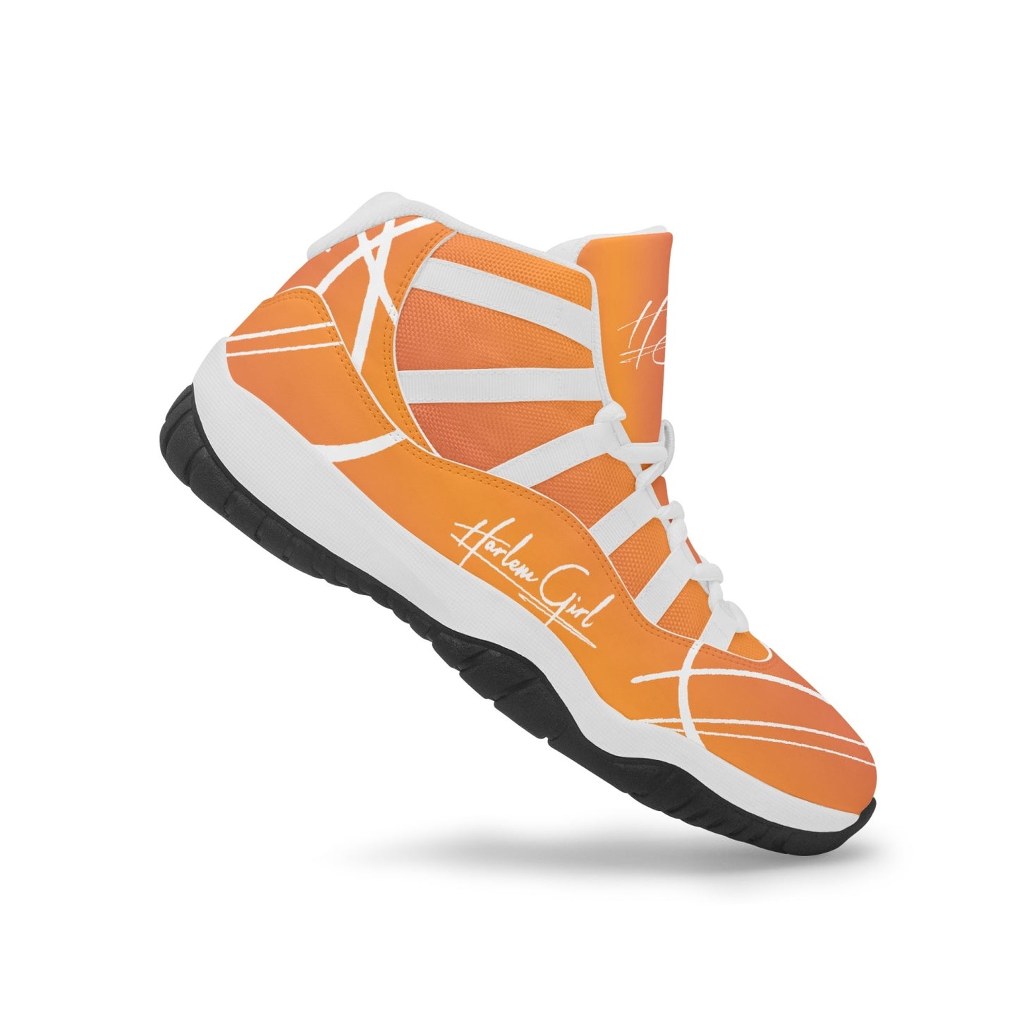 Harlem Girl "Tribe" Basketball - Mandarin w/Black or White Trim (Women's)