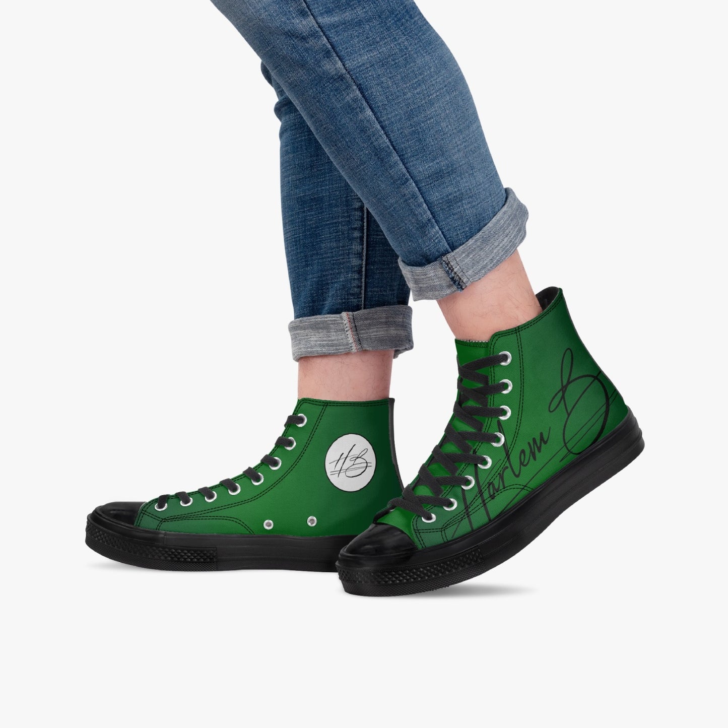 Harlem Boy "Coolee High" Tops Men - Emerald - Black Sole