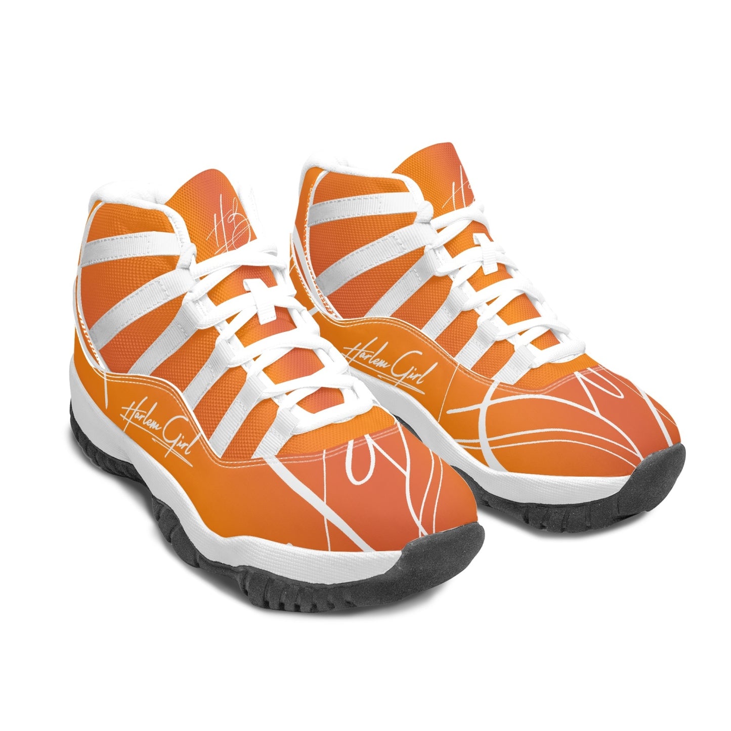 Harlem Girl "Tribe" Basketball - Mandarin w/Black or White Trim (Women's)