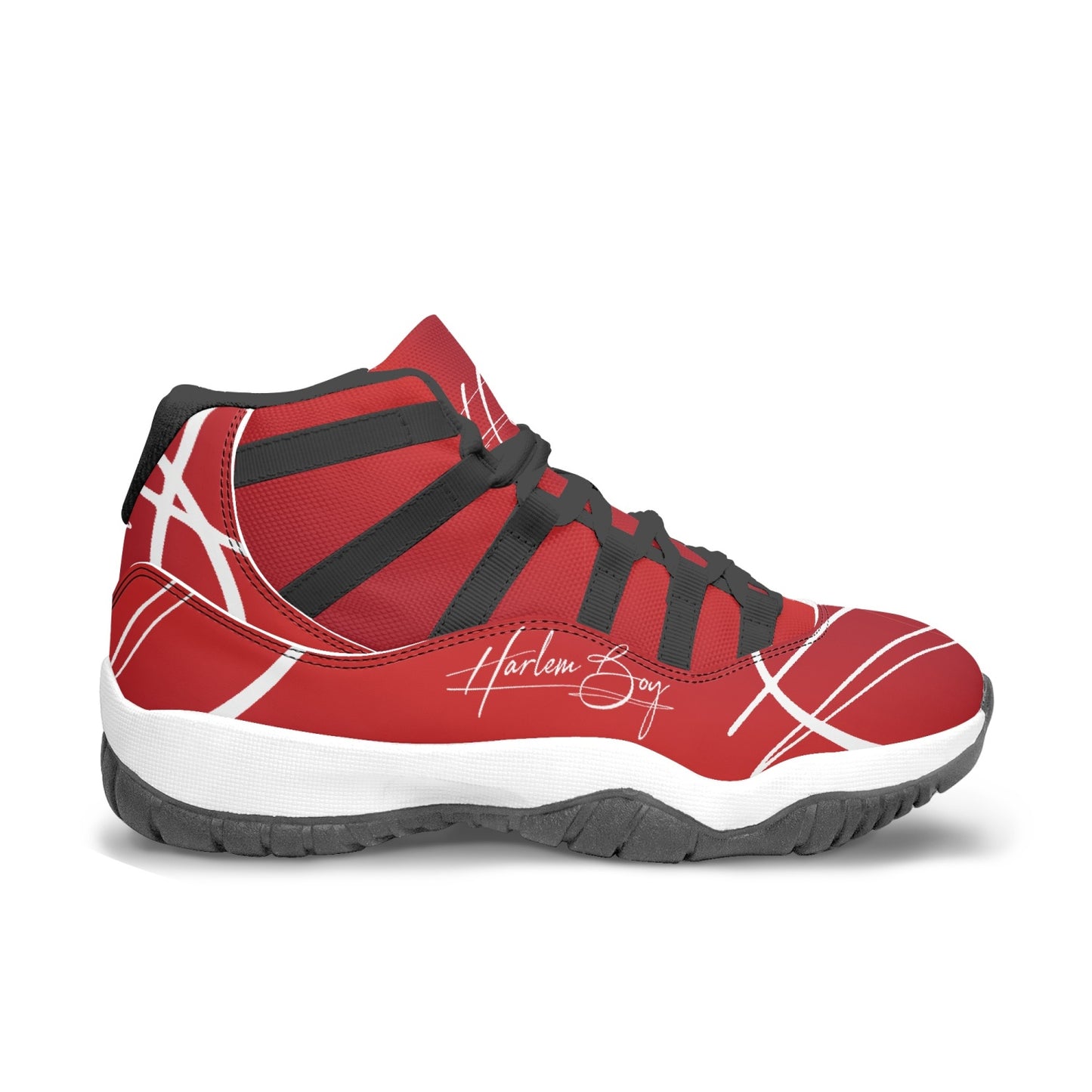 Harlem Boy "Tribe" Basketball - Ruby w/Black or White Trim (Men's)