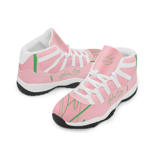 Harlem Boy "Tribe" Basketball - Pink and Green w/ White Trim (Women's)