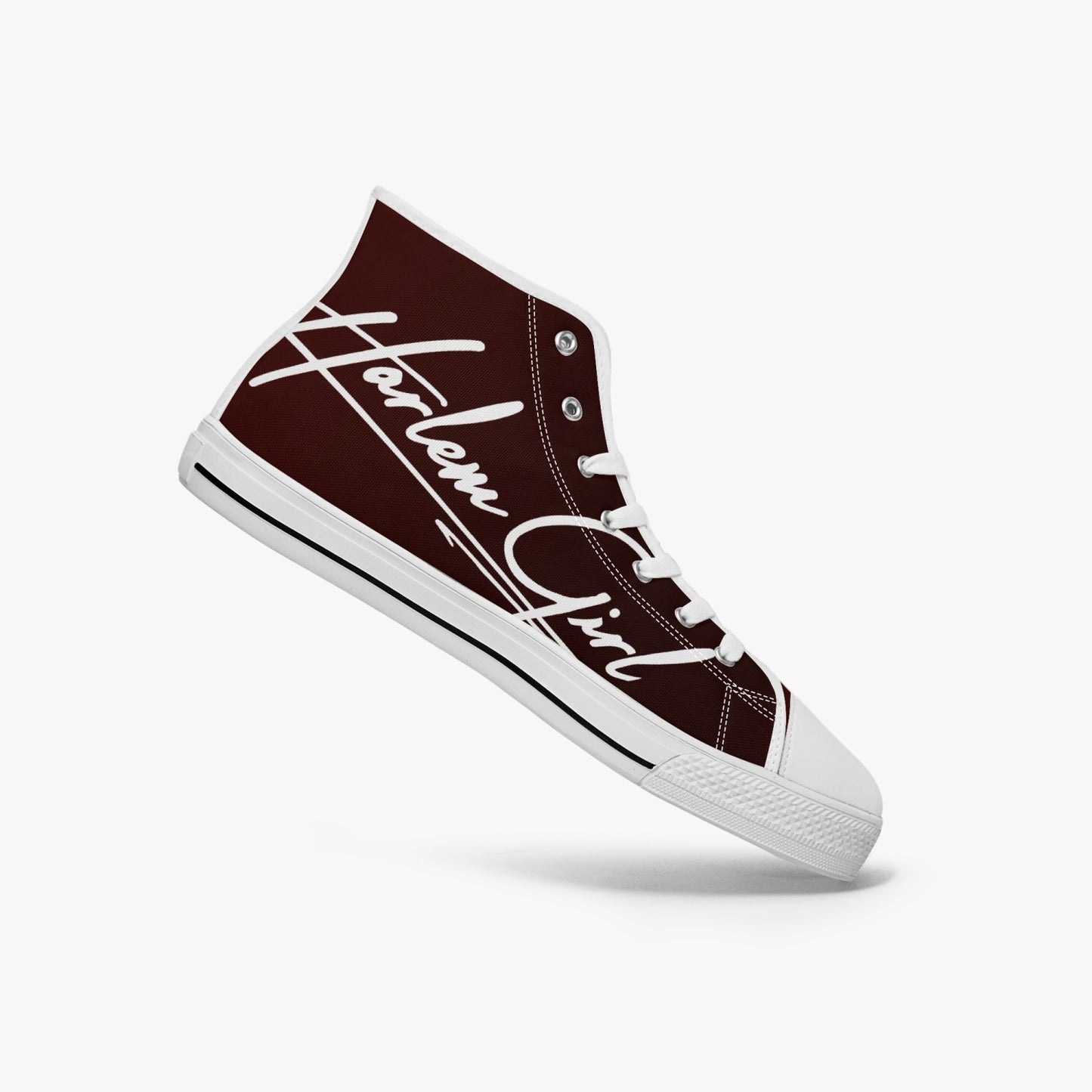 HB Harlem Girl "Lenox Ave" Classic High Top - Burnished Mahogany - Women (Black or White Soles)