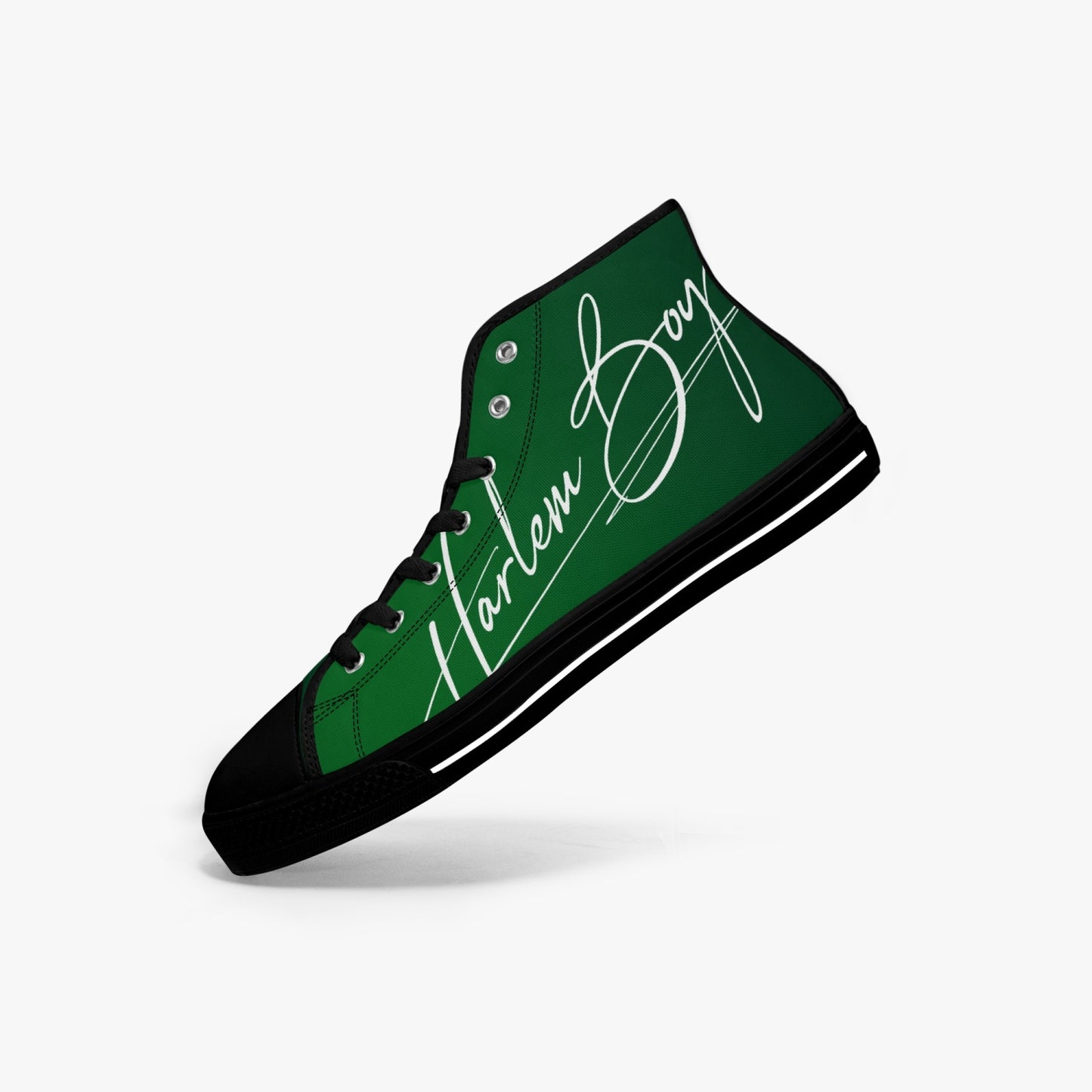 HB Harlem Boy "Lenox Ave" Classic High Top - Emerald - Men (Black or White Soles)