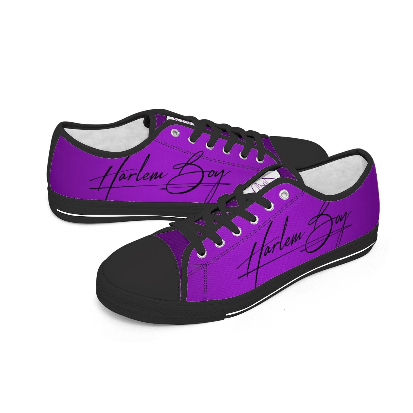 Harlem Boy "Lenox Ave" Unisex Classic Low Tops - Amethyst (Black or White Sole)