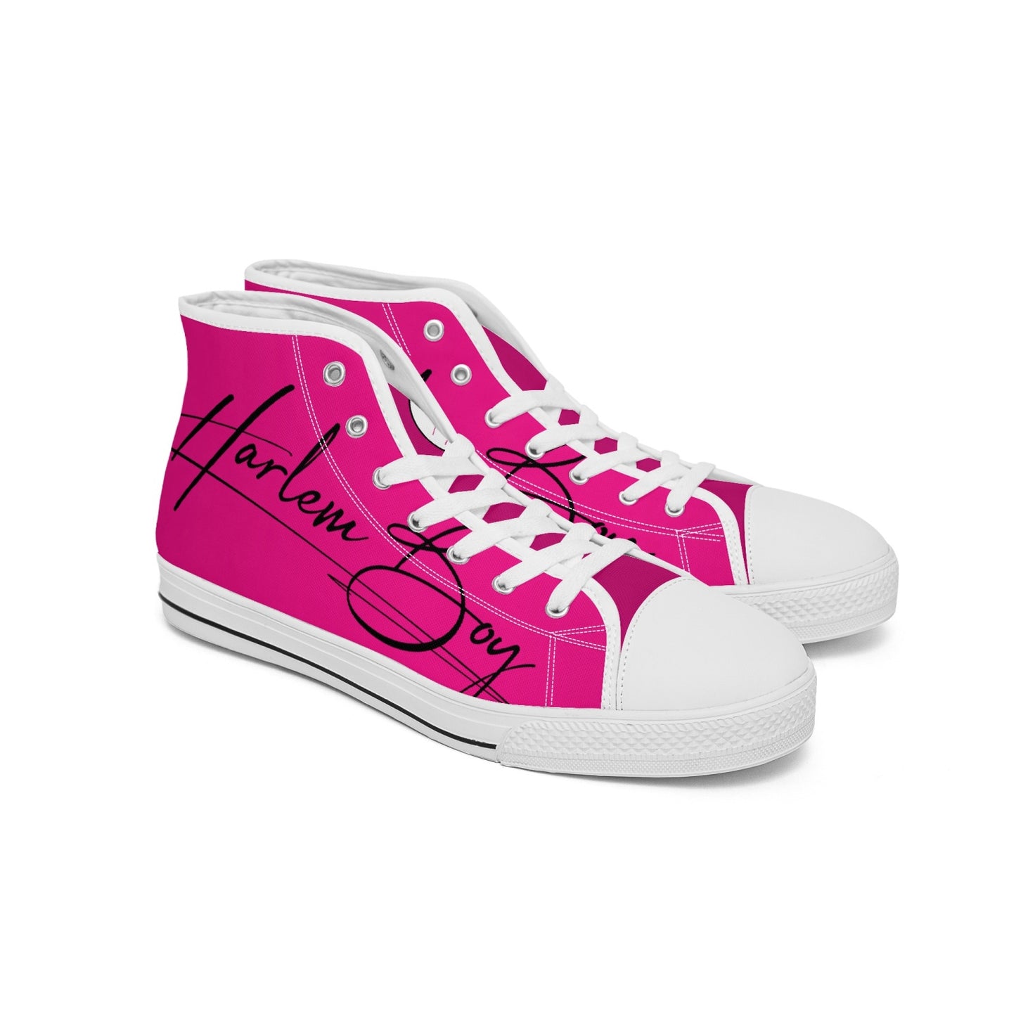 Harlem Boy "Lenox Ave" Unisex Classic High Tops - Fuchsia (Black or White Sole)