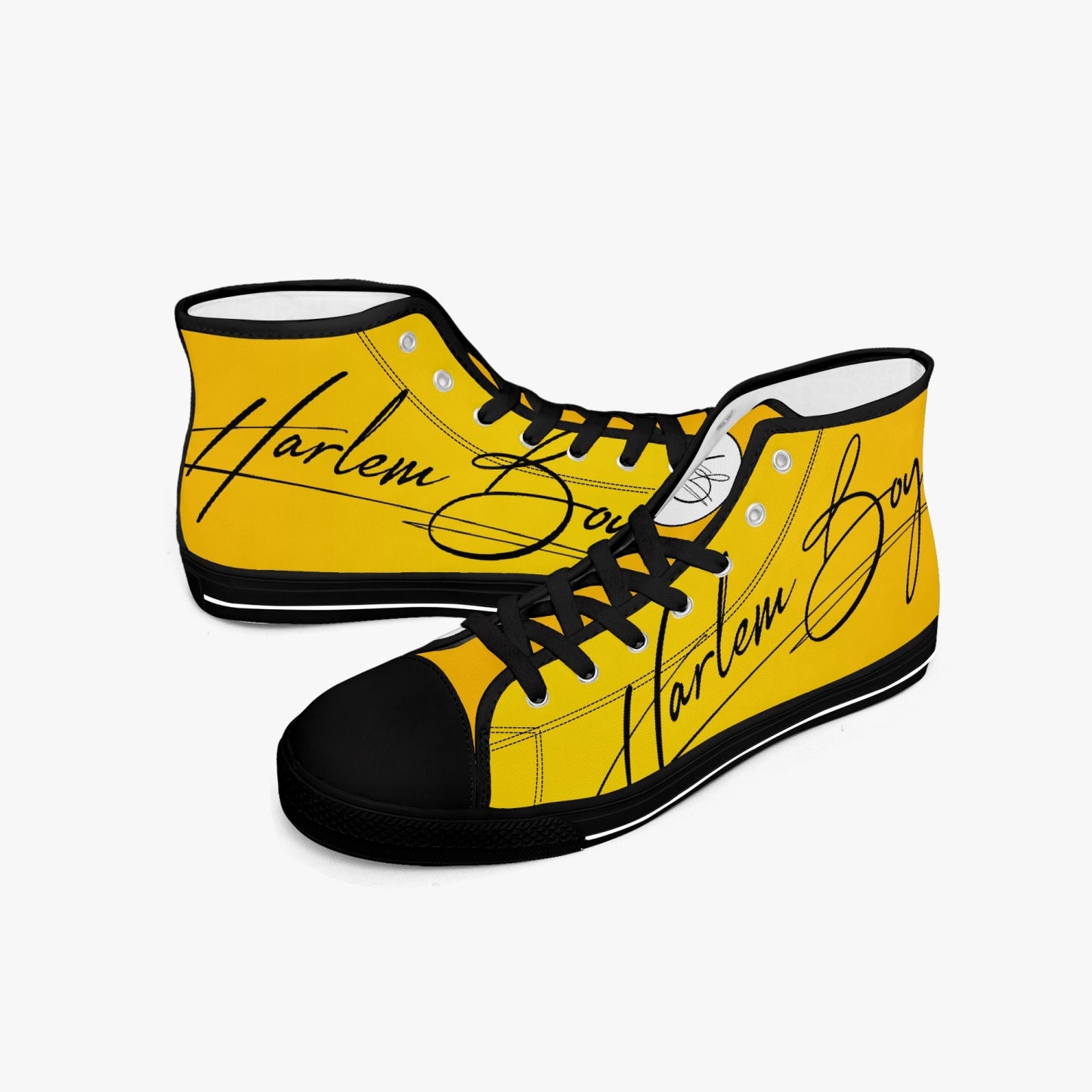 HB Harlem Boy "Lenox Ave" Classic High Top - Gold - Men (Black or White Soles)