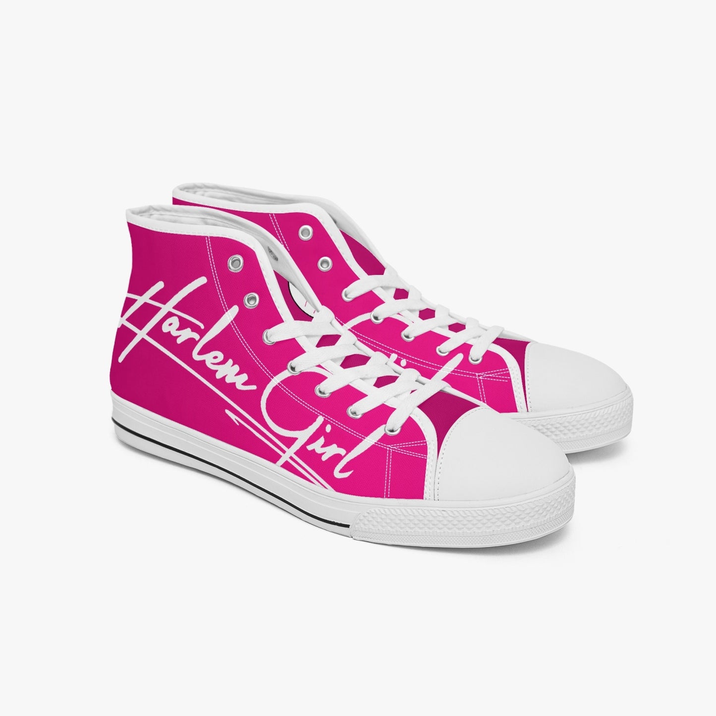 HB Harlem Girl "Lenox Ave" Classic High Top - Fuchsia - Women (Black or White Soles)