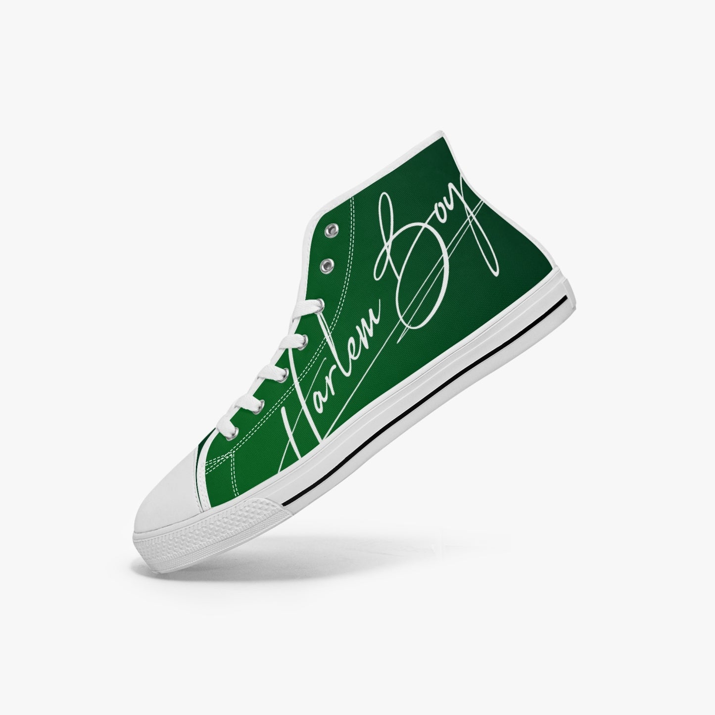 HB Harlem Boy "Lenox Ave" Classic High Top - Emerald - Men (Black or White Soles)