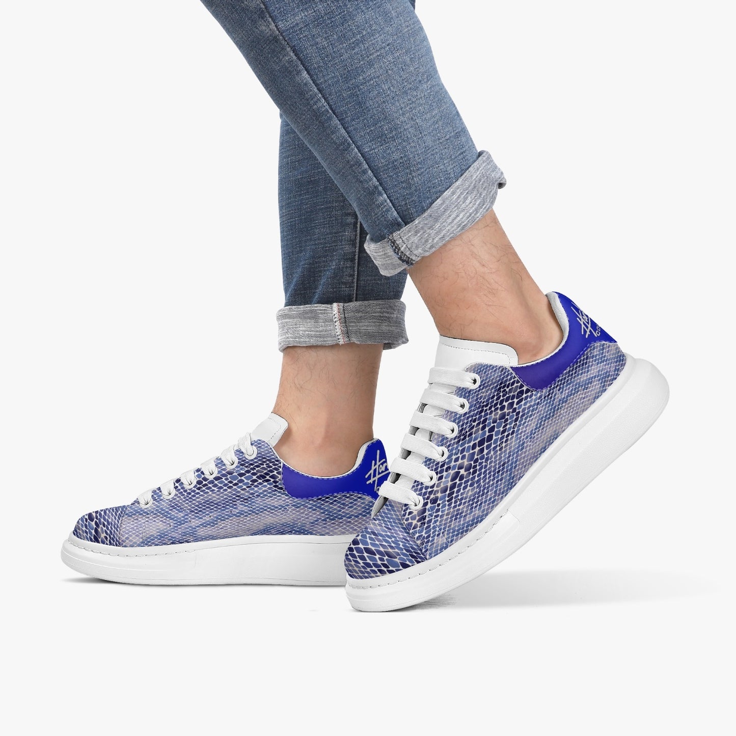 Harlem Boy Sankofa - Snakeskin Print - Sapphire - Mens