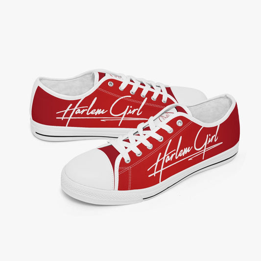 HB Harlem Girl "Lenox Ave" Classic Low Tops - Ruby - Women (Black or White Sole)