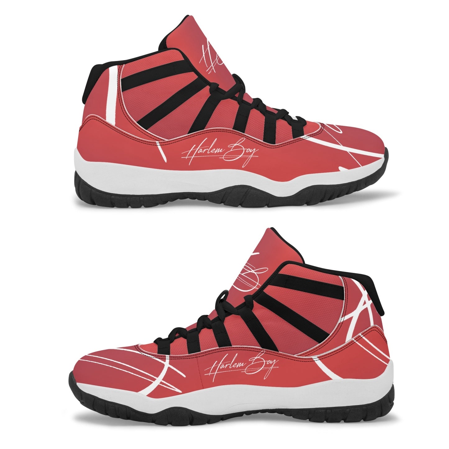 Harlem Boy "Tribe" Basketball - Ruby w/Black or White Trim (Men's)