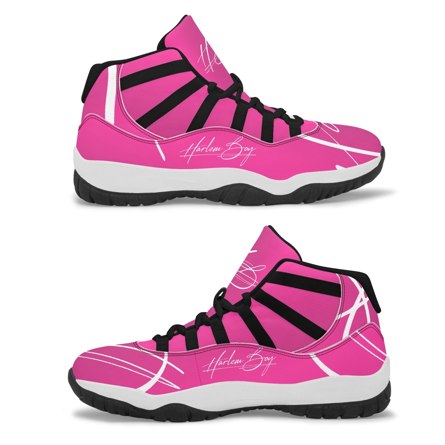 Harlem Boy "Tribe" Basketball - Fuchsia w/Black or White Trim (Men's)