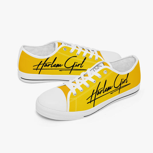 HB Harlem Girl "Lenox Ave" Classic Low Tops - Gold - Women (Black or White Sole)