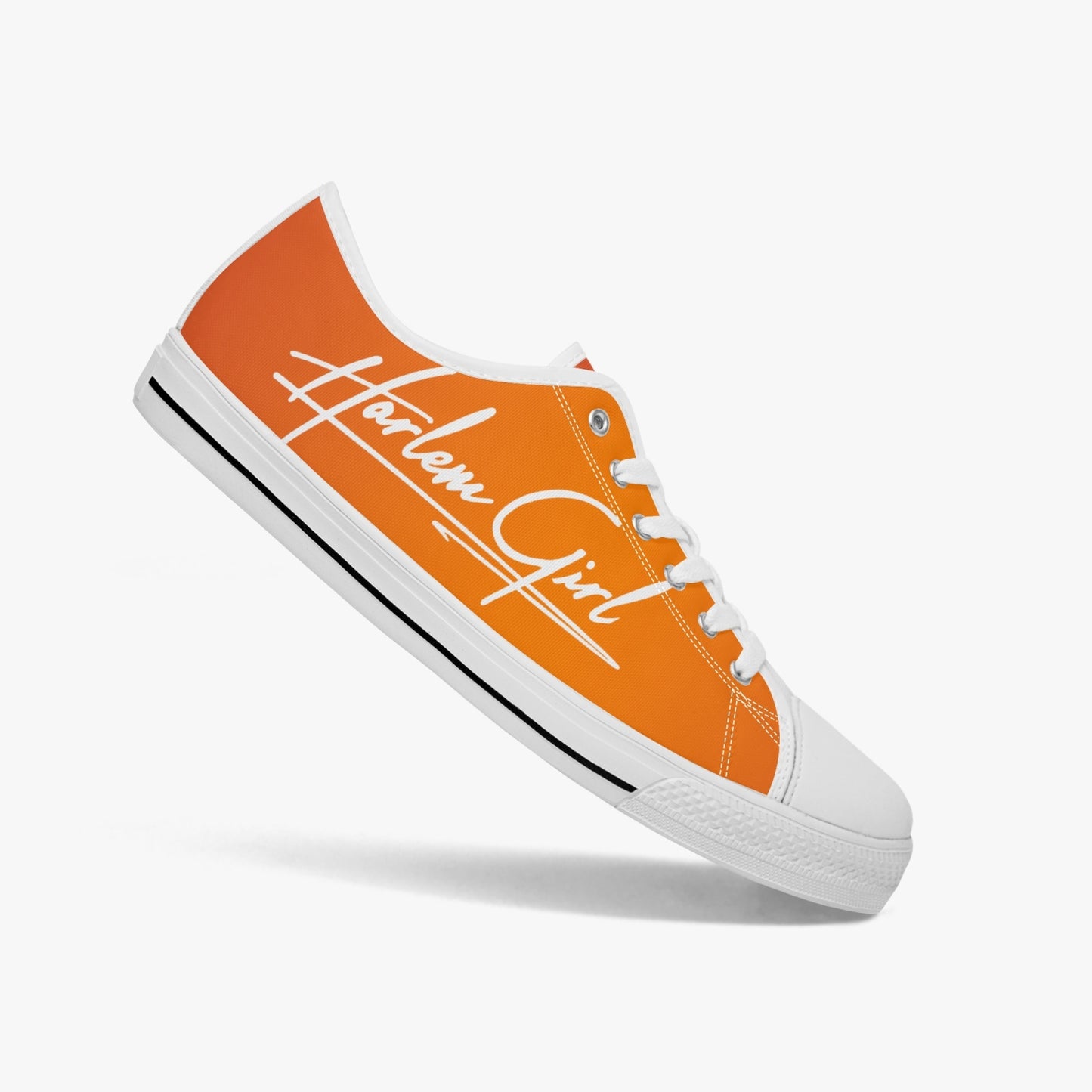 HB Harlem Girl "Lenox Ave" Classic Low Tops - Mandarin - Women (Black or White Sole)