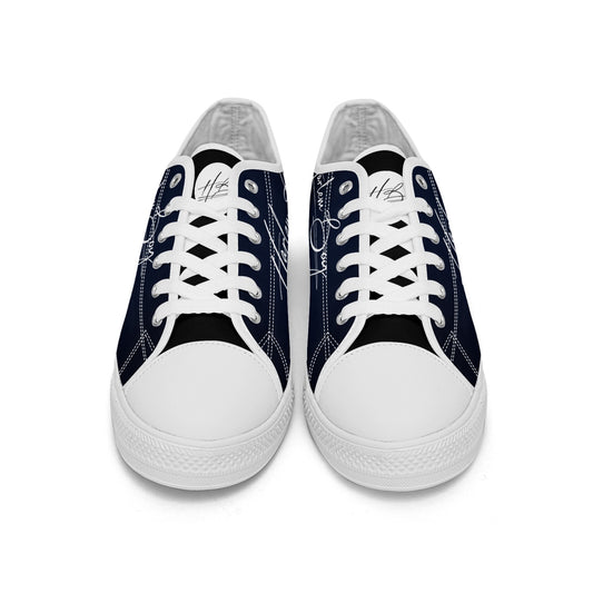 Harlem Boy "Lenox Ave" Unisex Classic Low Tops - BluBlac Onyx (Black or White Sole)