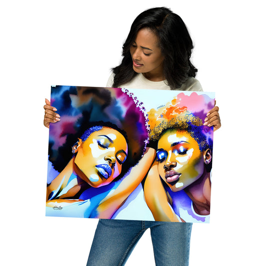 Harlem Boy Collection - Black Love Is - Water Color Series - #5 16 x 20