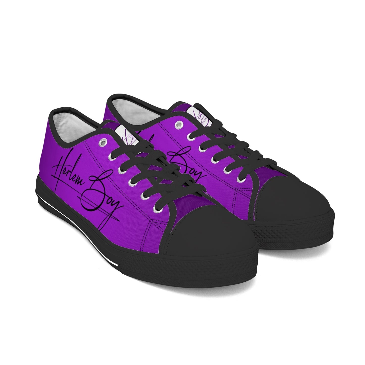 Harlem Boy "Lenox Ave" Unisex Classic Low Tops - Amethyst (Black or White Sole)