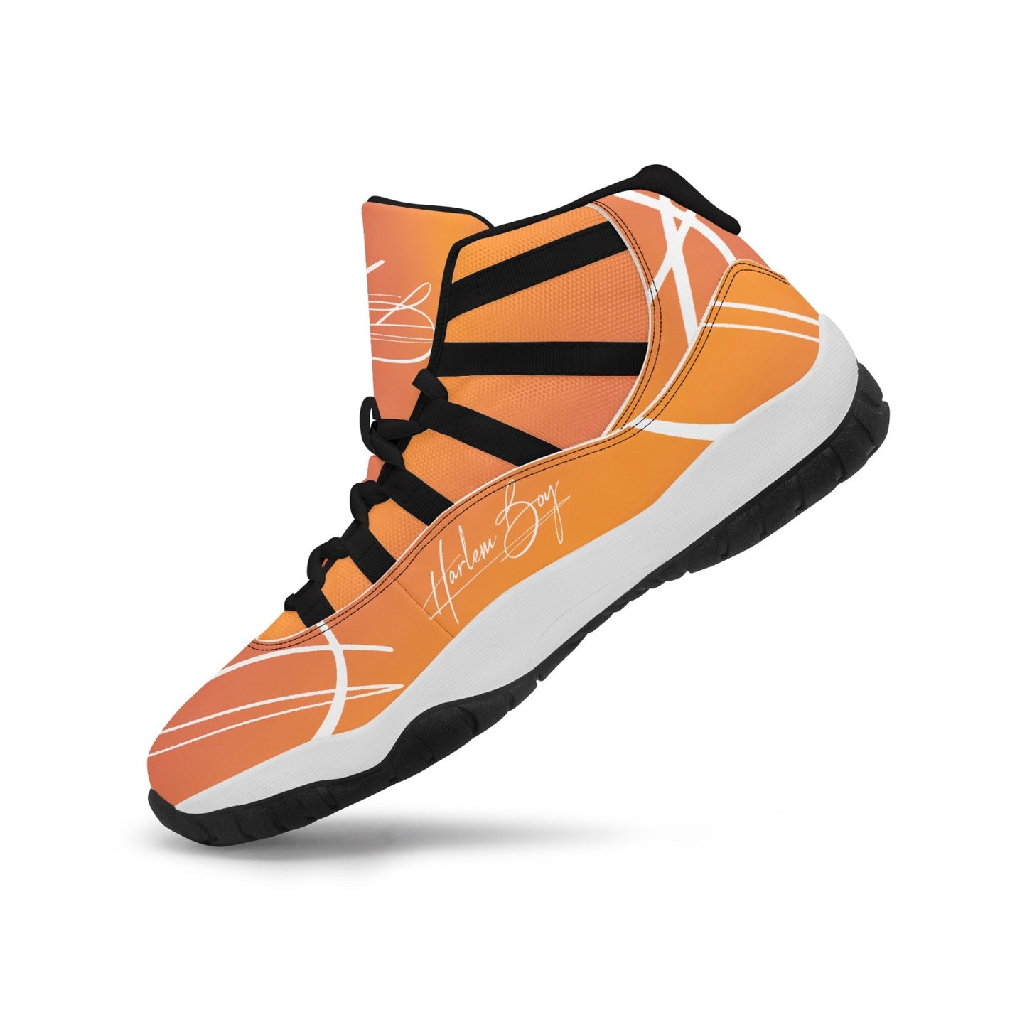 Harlem Boy "Tribe" Basketball - Mandarin w/Black or White Trim (Women's)
