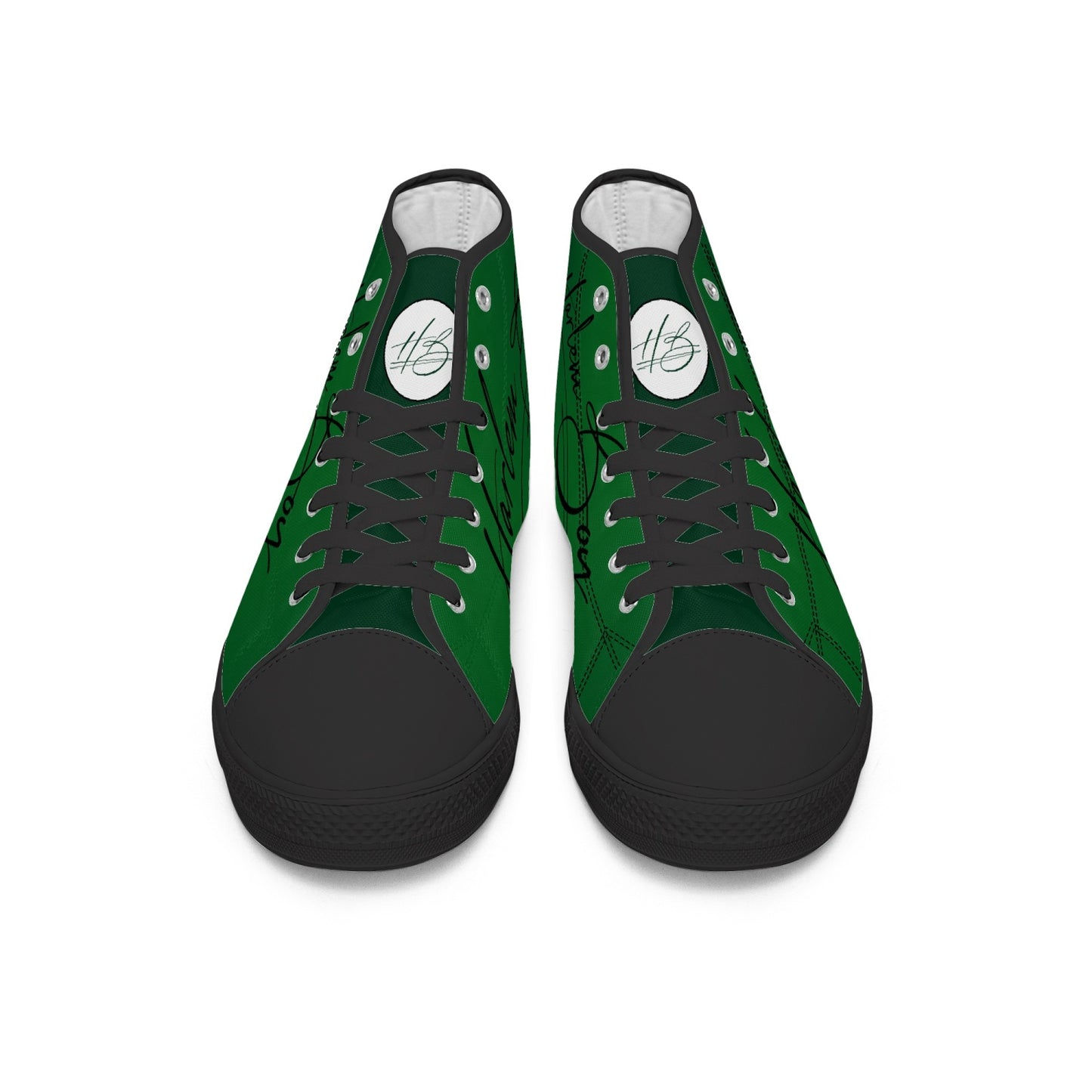 Harlem Boy "Lenox Ave" Unisex Classic High Tops - Emerald (Black or White Sole)