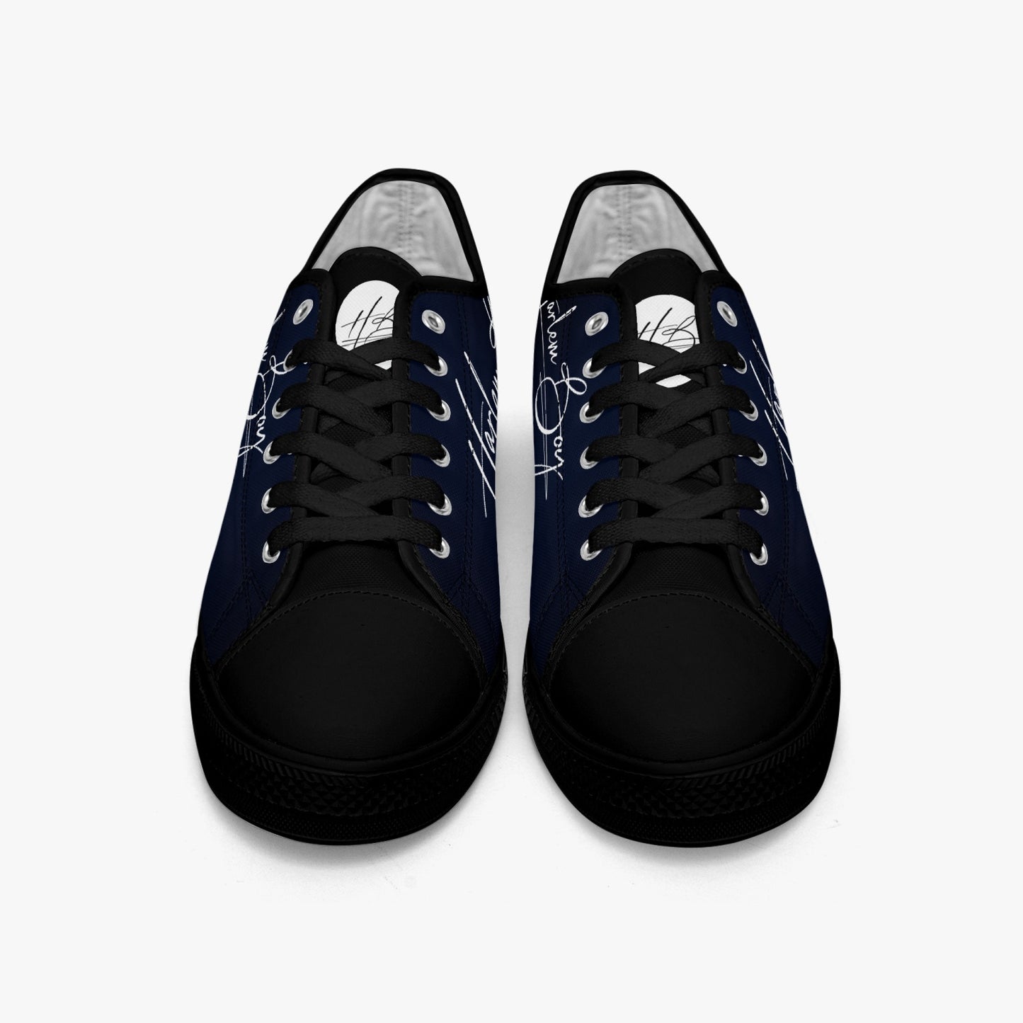 HB Harlem Boy "Lenox Ave" Classic Low Tops - BluBlac Onyx - Men (Black or White Sole)