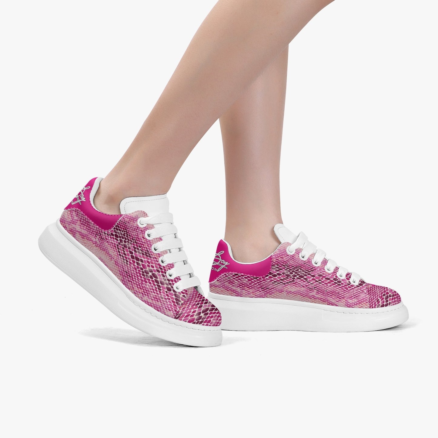 Harlem Boy Sankofa - Snakeskin Print - Pink Fuchsia Red - Mens