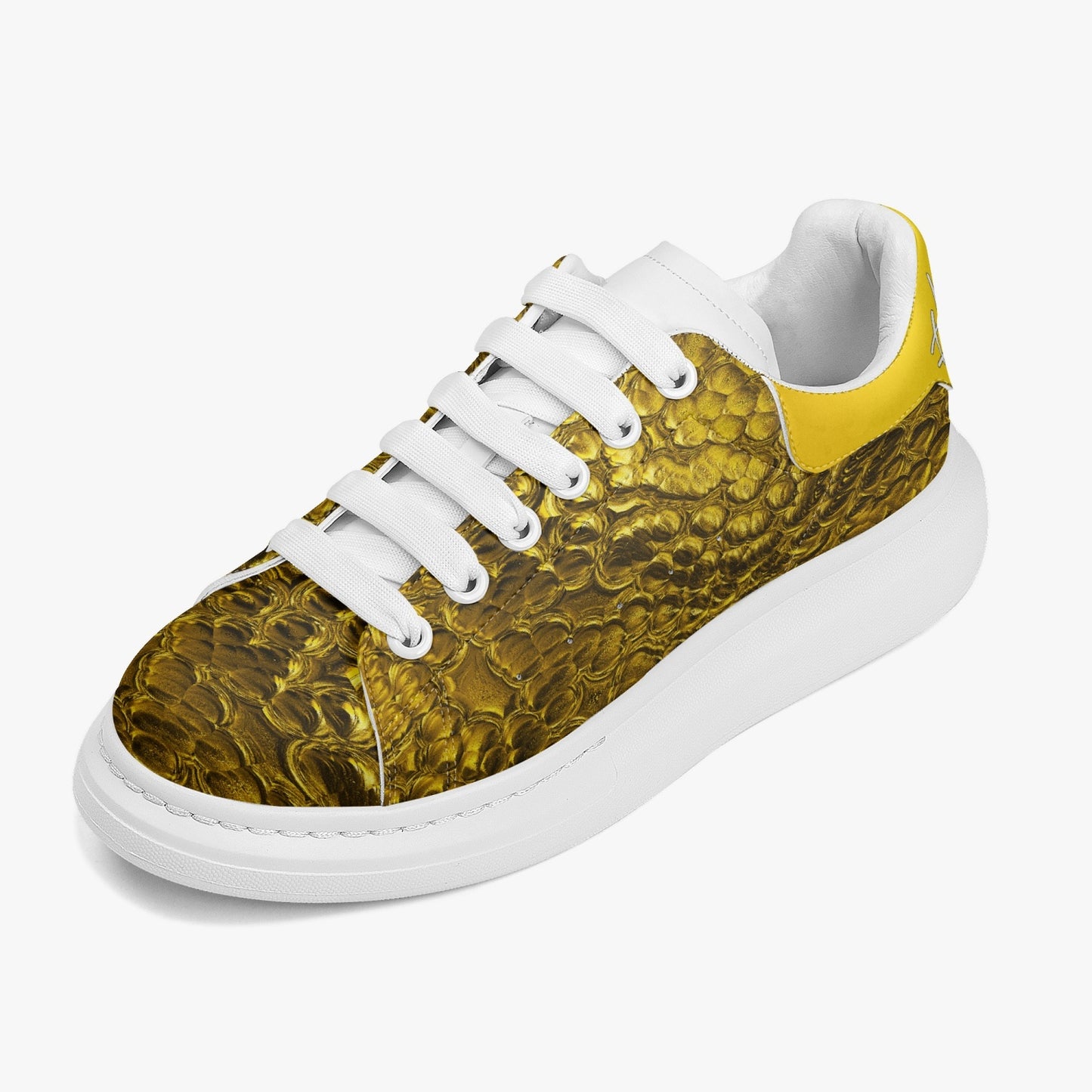 HBC - Harlem Girl Sankofa - Crocodile Print - Gold - Womens