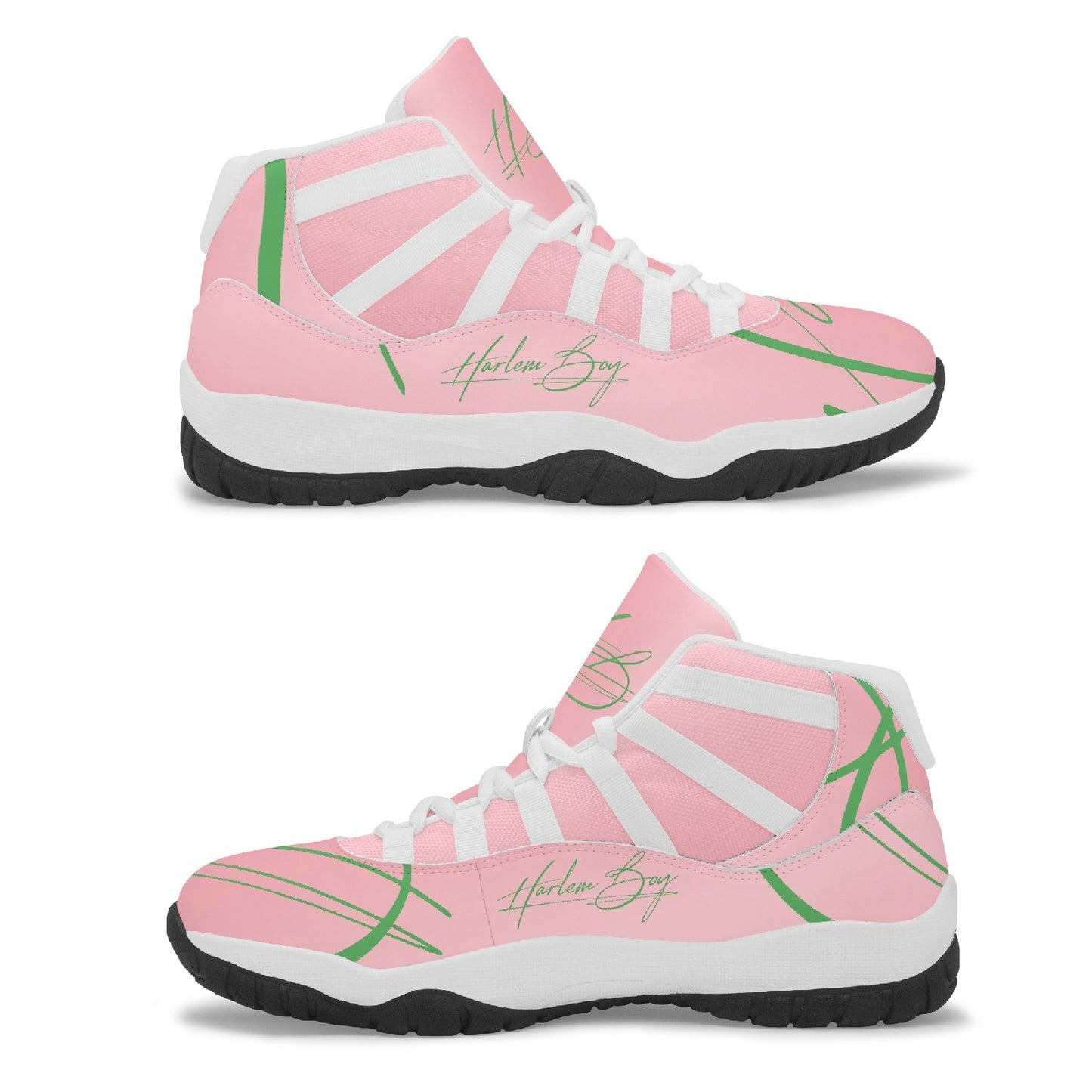 Harlem Boy "Tribe" Basketball - Pink and Green w/ White Trim (Women's)