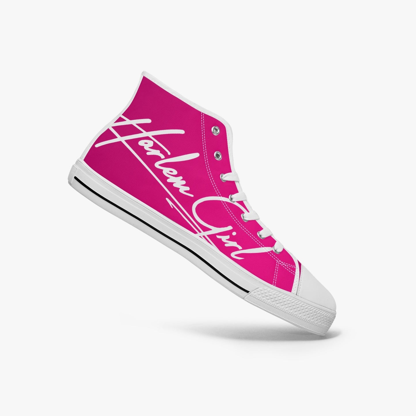 HB Harlem Girl "Lenox Ave" Classic High Top - Fuchsia - Women (Black or White Soles)