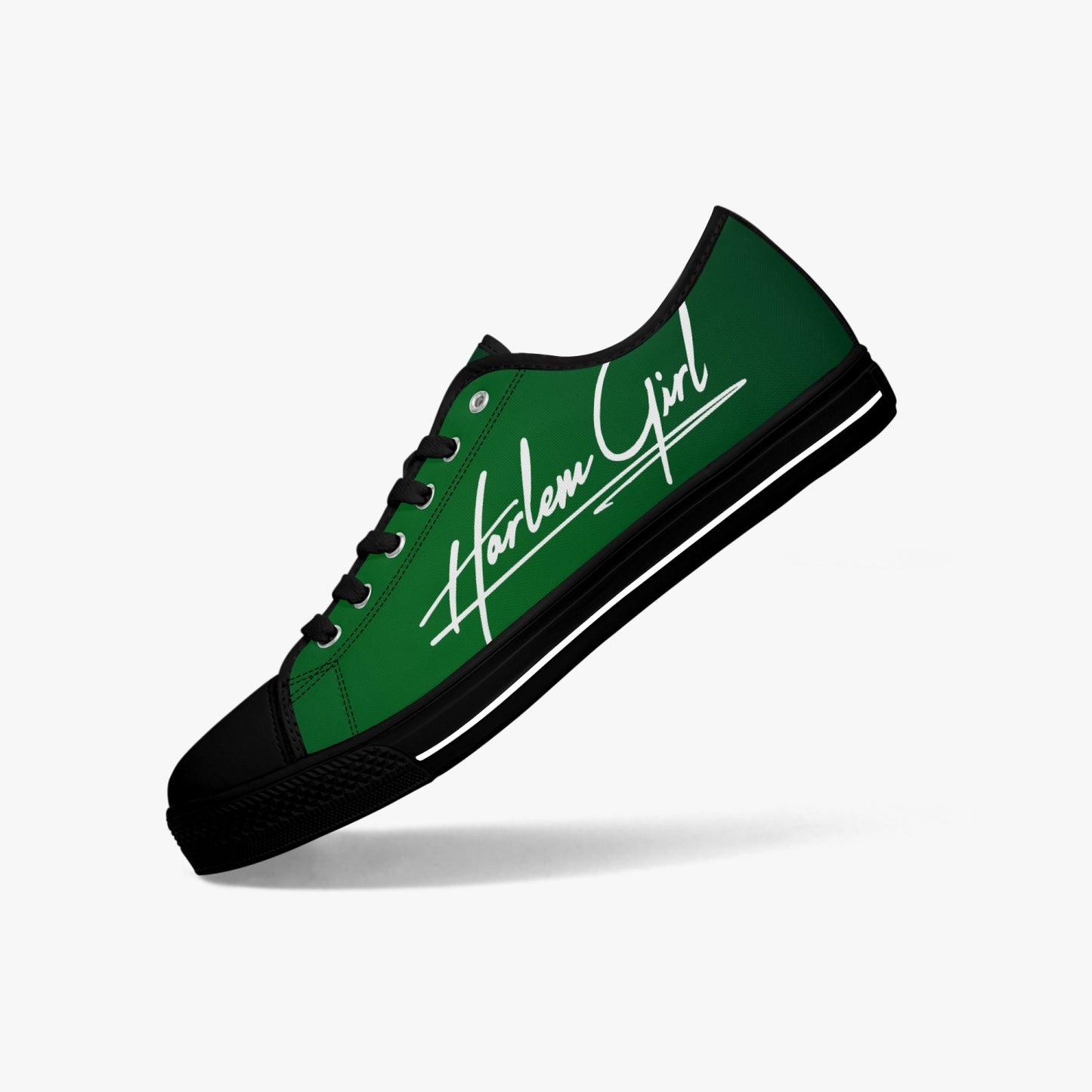 HB Harlem Girl "Lenox Ave" Classic Low Tops - Emerald - Women (Black or White Sole)