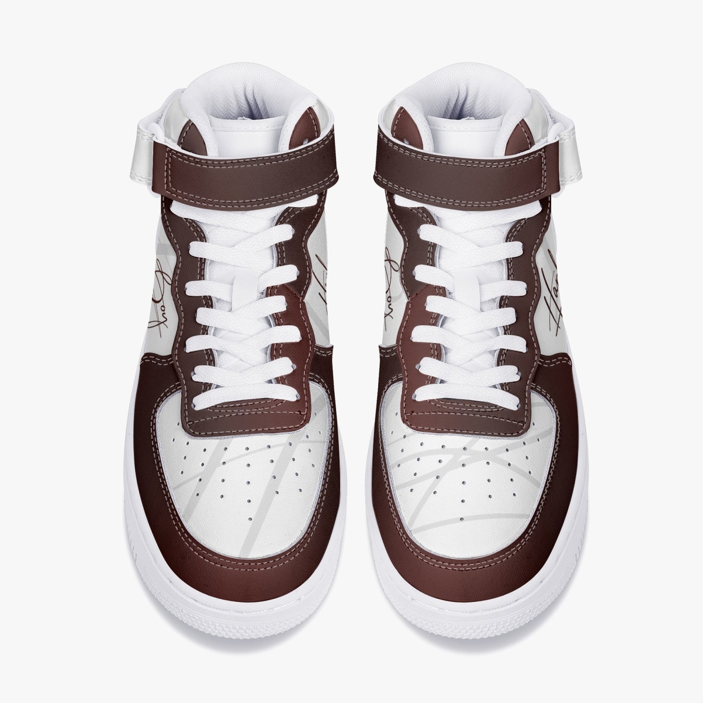 Harlem Boy "Strapped" Leather Hi Top Kicks - Burnished Mahogany