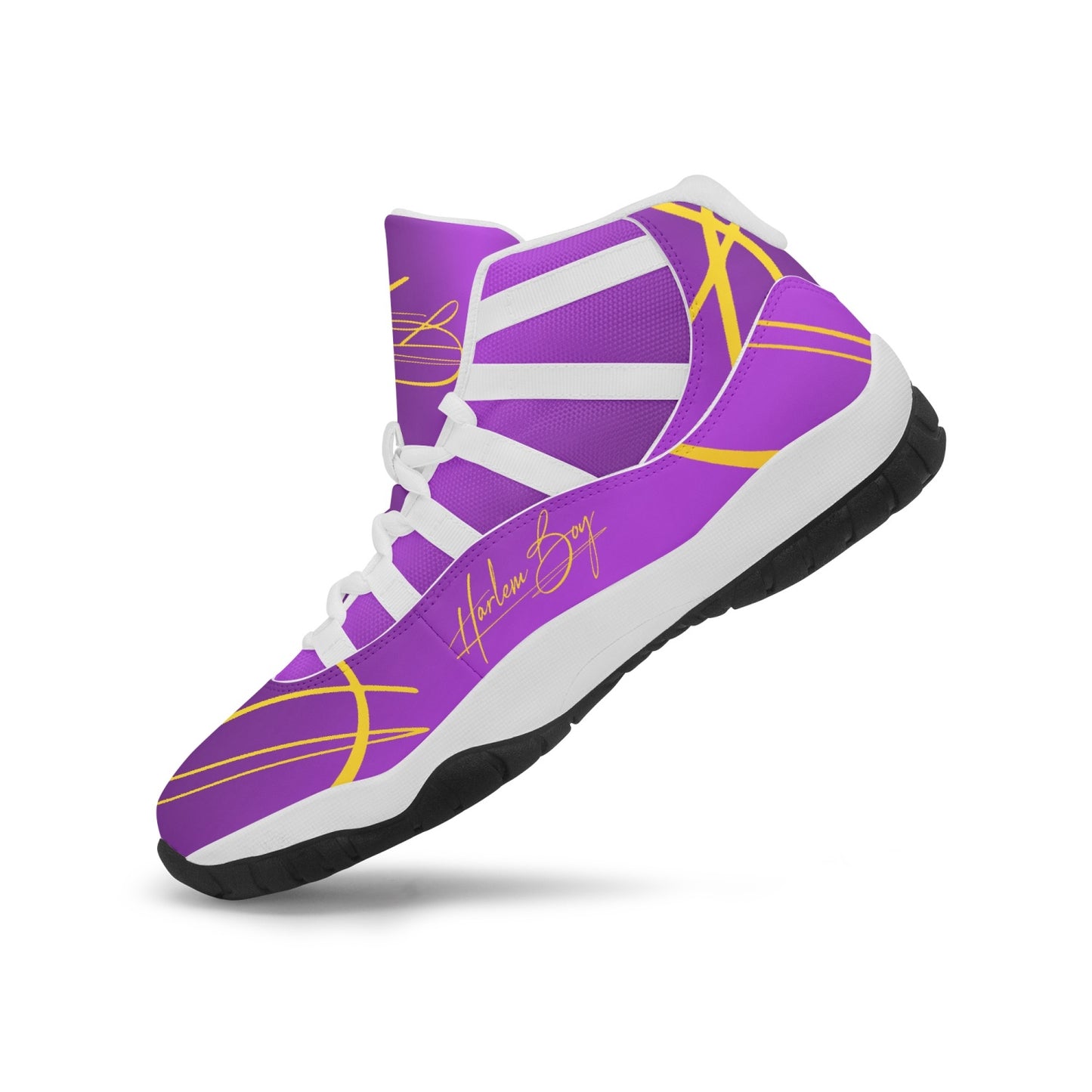 Harlem Boy "Tribe" Basketball - Purple & Gold w/Black or White Trim (Men's)