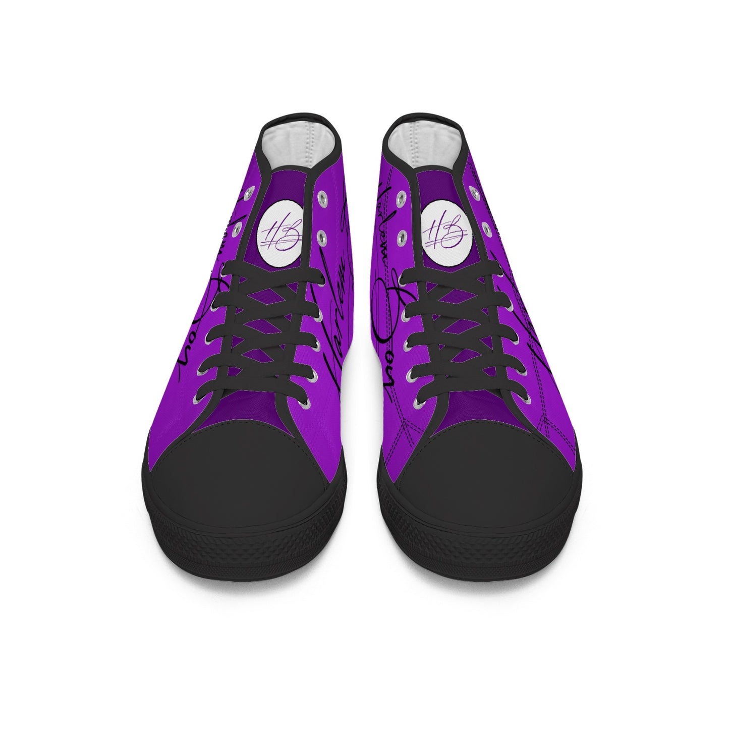 Harlem Boy "Lenox Ave" Unisex Classic High Tops - Amethyst (Black or White Sole)