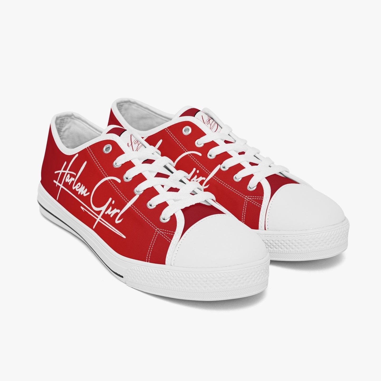 HB Harlem Girl "Lenox Ave" Classic Low Tops - Ruby - Women (Black or White Sole)