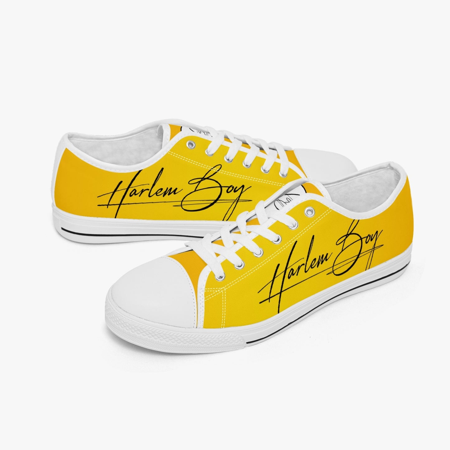 HB Harlem Boy "Lenox Ave" Classic Low Tops - Gold - Men (Black or White Sole)